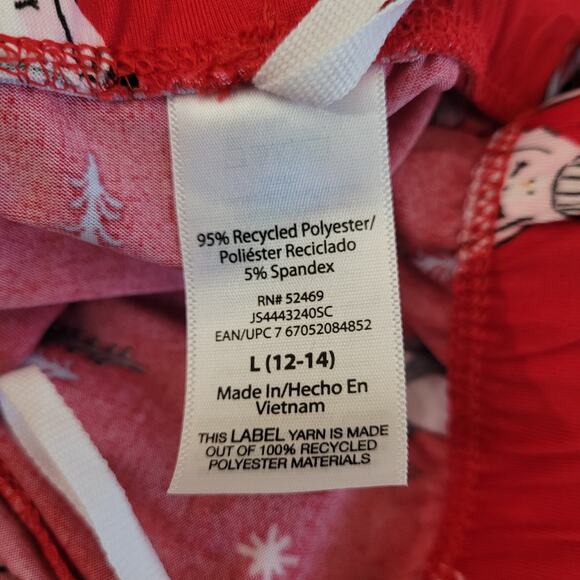 Joyspun Red Penguin Print Pajama Set Size Large – Long Sleeve Top & Pants NWT - Picture 5 of 5